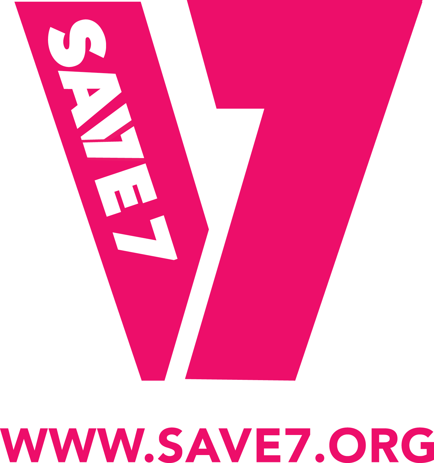 The V7 mark with the SAVESEVEN wordmark and save7.org beneath it.