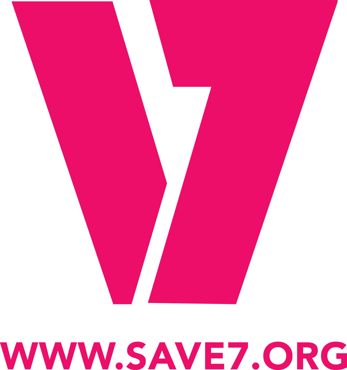 The V7 mark with save7.org set beneath it.